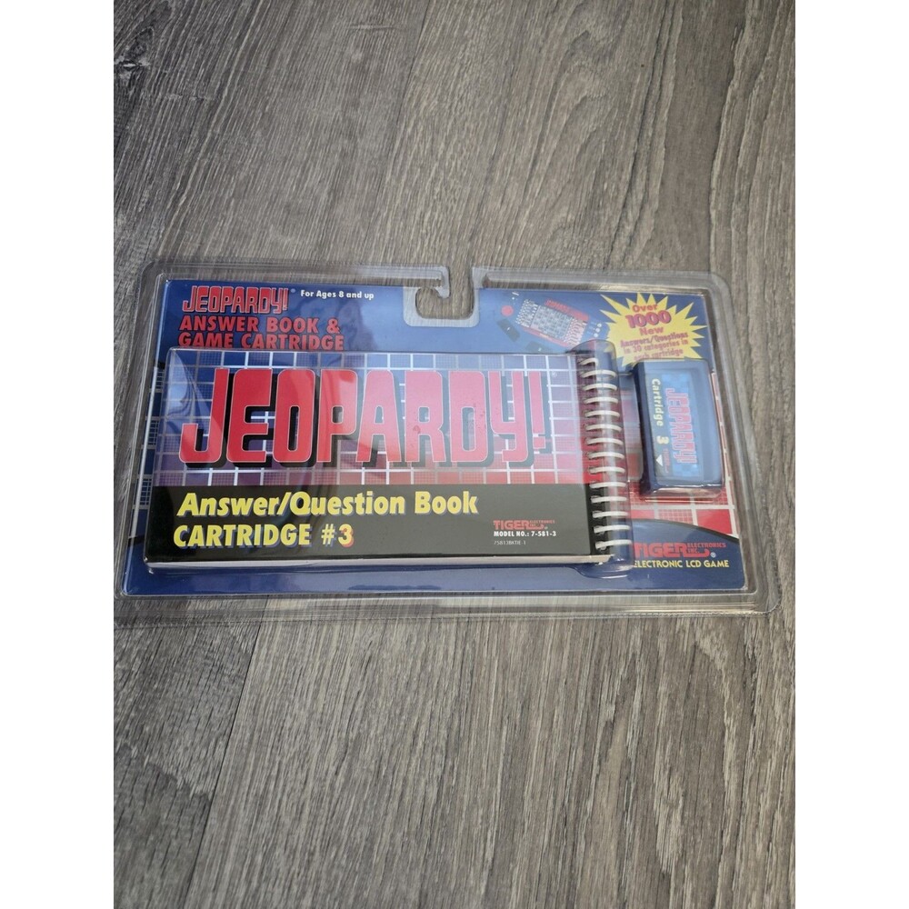 Jeopardy Tiger Electronic Handheld Game Cartridge #3 Book Vintage 1995 New